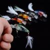 5pcs Fishing Lures With Leather; Artificial Hard Crankbait With 3D Eyes For Freshwater And Saltwater